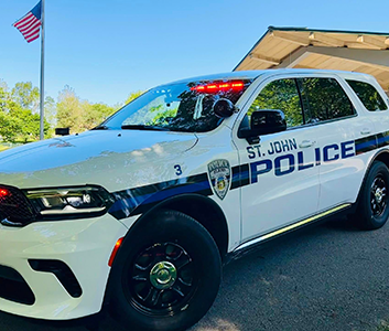 City of St John Police Department vehicle