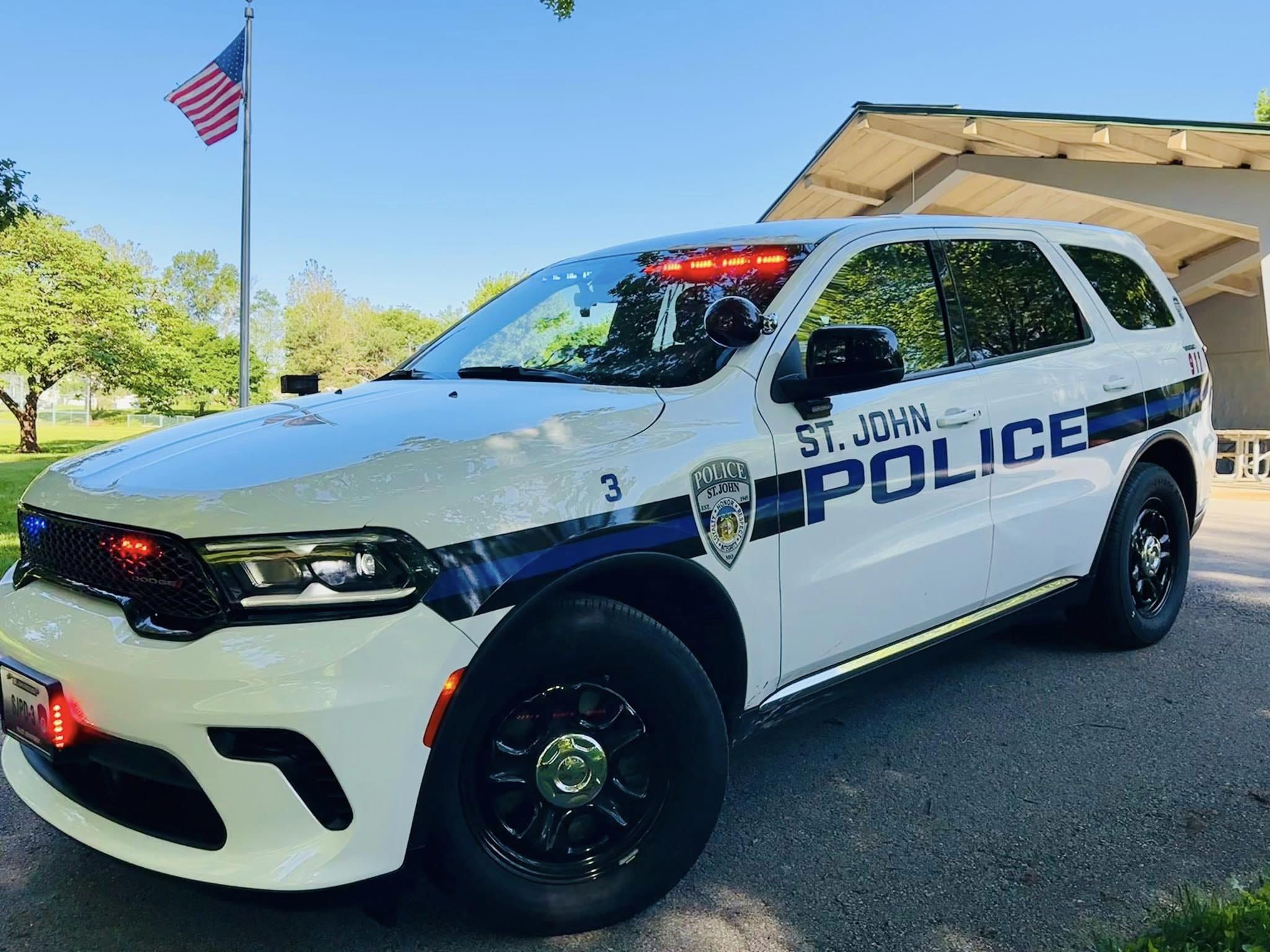 City of St John Police vehicle - Honor, Loyalty, and Integrity